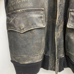 【曜日割引対象外】 アヴィレックス AVIREX A-2 レザー フライトジャケット ジャケット ブラウン 40サイズ 201MT-4518 VB