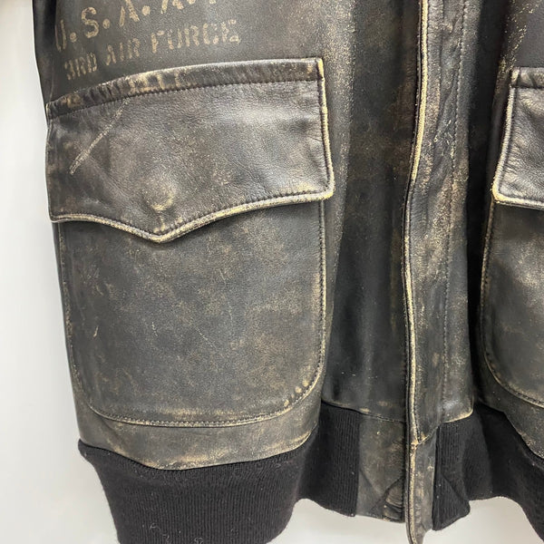 【曜日割引対象外】 アヴィレックス AVIREX A-2 レザー フライトジャケット ジャケット ブラウン 40サイズ 201MT-4518 VB