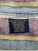 チャップス CHAPS 80s BUTTONDOWN SHIRT ボタンダウン シャツ BDシャツ マルチストライプ 長袖 Ralph Lauren 紫 長袖シャツ ストライプ パープル Sサイズ 104MT-2272