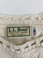 エルエルビーン L.L.Bean USA製 ニット US古着 セーター ホワイト Mサイズ 101MT-3428