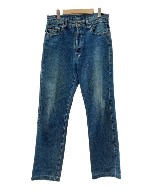 ダブルアールエル RRL DENIM PANTS デニム パンツ ボタンフライ ジーパン ジーンズ USA製 Ralph Lauren インディゴ 青 ロゴ デニム ブルー 31×32 104MB-353