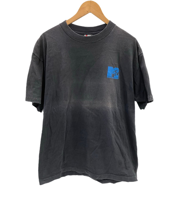 ヴィンテージ vintage 90’s 90年代 GIANT MTV MUSIC TELEVISION WORLD PEACE 地球 ピースマーク Tシャツ ブラック 101MT-5054