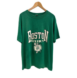 チャンピオン Champion 80's 80年代 トリコタグ BOSTON CELTICS ボストン セルティックス NBA MADE IN USA VINTAGE ヴィンテージ XL Tシャツ グリーン LLサイズ 101MT-4729