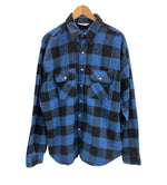ファイブブラザー FIVE BROTHER 70's~80's 70~80年代 三角タグ ヘビーネルシャツ フランネル ヘビネル ワークシャツ バッファローチェック MADE IN USA アメリカ製 VINTAGE ヴィンテージ XL 長袖シャツ ブルー LLサイズ 101MT-5174