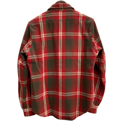 【曜日割引対象外】 ダブルアールエル RRL ネルシャツ 長袖シャツ レッド Mサイズ 201MT-4768 VB