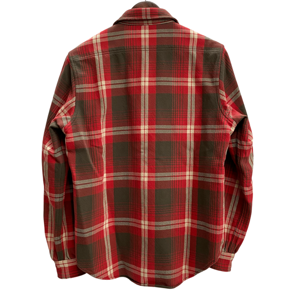 【曜日割引対象外】 ダブルアールエル RRL ネルシャツ 長袖シャツ レッド Mサイズ 201MT-4768 VB