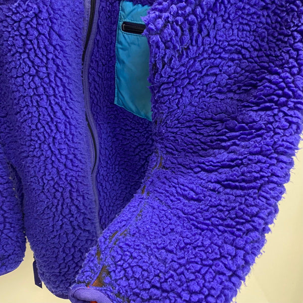 【曜日割引対象外】 パタゴニア PATAGONIA 80's レトロパイル カーディガン USA製 ジャケット ブルー Mサイズ 201MT-3742 VB