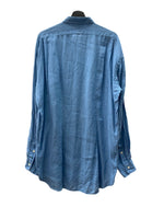 ラルフローレン Ralph Lauren LOWELL SPORT リネンシャツ 片ポケ ポケット 刺繍 ポニー 青 長袖シャツ ロゴ ブルー 104MT-2057