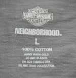 ネイバーフッド NEIGHBORHOOD NEIGHBORHOOD × HARLEY DAVIDSON ハーレーダビッドソン コラボ 22AW スカル Tシャツ グレー Lサイズ 103MT-2744