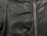 ジョルジオブラット Georgio Brato Sheep Leather Jacket シープ レザー ジャケット ラム 袖リブ ライダース バイカー アウター 黒 5222 サイズ 44 ジャケット 無地 ブラック 104MT-1294