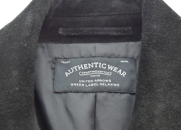 ユナイテッドアローズ UNITED ARROWS スウェードダブルライダースジャケット 3225-199-2474 ジャケット ブラック Lサイズ 103MT-3117