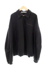 アレクサンダーワン Alexander Wang  パフロゴ オーバーサイズ ポロトップ 黒 6CC3241056 スウェット ブラック Mサイズ 103MT-1768