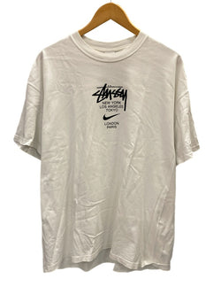 ステューシー STUSSY ナイキ NIKE ロゴ プリントTシャツ 白  DD3342-121 XL Tシャツ ホワイト LLサイズ 101MT-3115