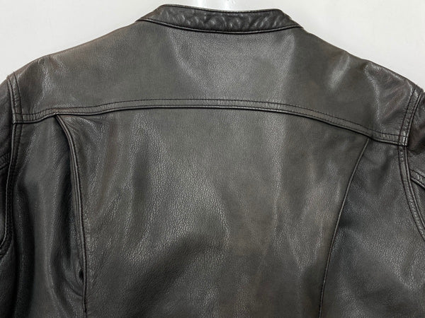 リー Lee 101LJ STORM RIDER ストームライダー レザージャケット ライダース カウレザー 牛革 黒 サイズ 38REG ジャケット 無地 ブラック 104MT-2232