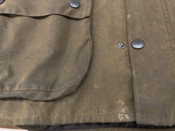 バブアー Barbour CLASSIC BEDALE WAX JACKET ビデイル オイルド ジャケット 裏地チェック 茶 C38/97CM ジャケット ロゴ ブラウン 104MT-1391