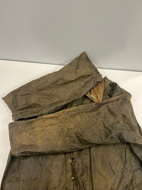 バブアー Barbour 90's 90年代 3ワラント BORDER ボーダー ワックス コットン オイルドジャケット コート VINTAGE ヴィンテージ A201 C42 ジャケット カーキ 101MT-5401