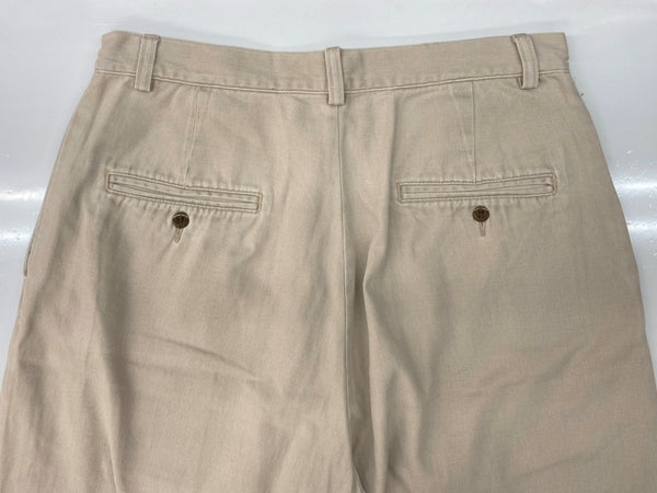 ダブルアールエル RRL 90s CHINO PANTS チノ パンツ ボタンフライ ワーク トラウザーズ 三ツ星タグ USA製 Ralph Lauren 薄茶 無地 チノパン ベージュ 32×31 104MB-346