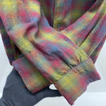 【曜日割引対象外】 ペンドルトン Pendleton 60's オンブレ チェック ボードシャツ エルボーパッチ ウール 長袖シャツ ワインレッド XLサイズ 201MT-4722 VB