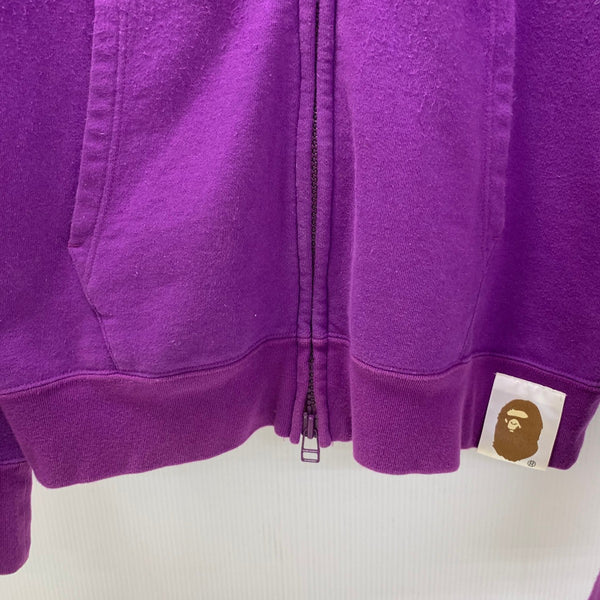 ア ベイシング エイプ A BATHING APE SHARK FULL ZIP HOODIE 001ZPI301018M パーカ パープル Mサイズ 201MT-3873