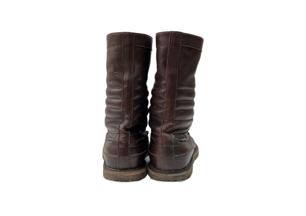 ボッテガヴェネタ BOTTEGA VENETA MOCCASIN BOOTS モカシン ブーツ 内ファー レースアップ 茶 メンズ靴 ブーツ その他 ブラウン サイズ 41 104S-1005