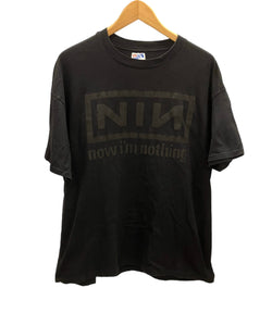 バンドTシャツ BAND-T 90s 90's Hanes vintage Nine inch nails now i'm nothing ナインインチネイルズ  発泡プリント ヴィンテージ ©1994 XL Tシャツ プリント ブラック LLサイズ 101MT-2631