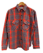 ファイブブラザー FIVE BROTHER 70s 80s ヴィンテージ チェックシャツ US古着 長袖シャツ レッド Lサイズ 101MT-3429