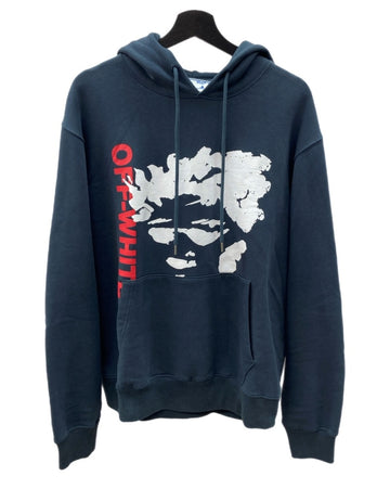 オフホワイト OFF-WHITE 22AW Face Arrow Slim Hoodie フェイス アロー スリム フーディ パーカー 紺 OMBB097F22FLE009 パーカ ロゴ ネイビー Mサイズ 104MT-1470