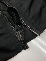 アルファインダストリーズ ALPHA INDUSTRIES B-15D FLIGHT JACKET フライト ジャケット MA-1 襟ファー ジップアップ アウター 黒 ジャケット ロゴ ブラック Mサイズ 104MT-2145