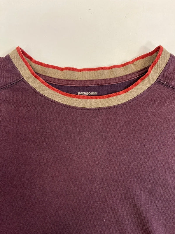 パタゴニア PATAGONIA 06ss 2000年代 rhythm リズムシリーズ 刺繍 Tシャツ 紫 44648S6 XL Tシャツ パープル 101MT-5109