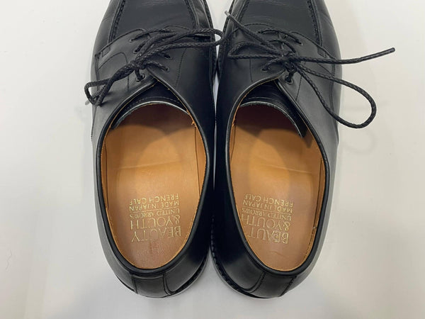 ユナイテッドアローズ UNITED ARROWS FRENCH CALF フレンチ カーフ Uチップ ビジネスシューズ 革靴 メンズ靴 ビジネスシューズ ブラック US 7 1/2 25.5cm 601sh-63