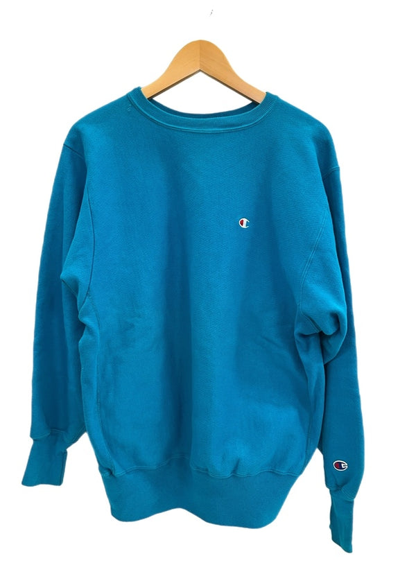 チャンピオン Champion 90s～ ヴィンテージ vintage 刺繍タグ リバースウィーブ REVERSE WEAVE US古着 USA製 アメリカ製 ターコイズ XL スウェット ブルー LLサイズ 101MT-4404