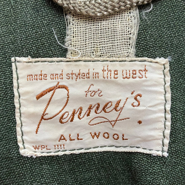 【曜日割引対象外】 ヴィンテージ vintage 40's 40s 40年代 ペニーズ PENNEYS TALON zip ハンティング ジャケット グリーン 201MT-3404 VB