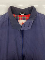 バラクータ BARACUTA G9 HARRINGTON JACKET ハリントン ジャケット スウィングトップ ジップアップ 裏地チェック アウター 紺 サイズ 38 ジャケット 無地 ネイビー 104MT-1679