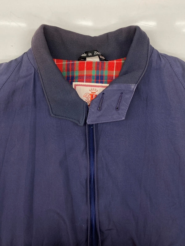 バラクータ BARACUTA G9 HARRINGTON JACKET ハリントン ジャケット スウィングトップ ジップアップ 裏地チェック アウター 紺 サイズ 38 ジャケット 無地 ネイビー 104MT-1679