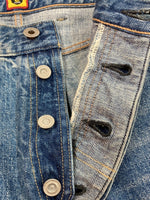 ヒューマンメイド HUMAN MADE STORM COWBOY DENIM PANTS Type 1954 ストーム カウボーイ デニム パンツ ジーンズ ボタンフライ 青 ロゴ デニム ブルー 34 104MB-104