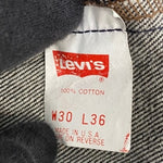 【曜日割引対象外】 リーバイス Levi's 80's 501 デッドストック 先染めブラック USA製 501-0658 デニム ブラック W30 L36サイズ 201MB-954 VB