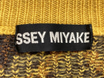 イッセイミヤケ ISSEY MIYAKE 90s WOOL KNIT ウール ニット Vネック マスタード 厚手 黄色 ODL45581 セーター 総柄 イエロー Mサイズ 104MT-650