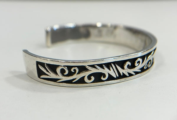 シルバー Silver 平打バングル 唐草模様 メンズジュエリー・アクセサリー バングル シルバー 101goods-183