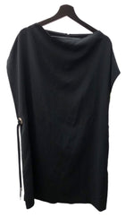 エムエムシックス MM6 メゾンマルジェラ Maison Margiela 15AW ノースリーブ ひざ丈 変形 デザイン イタリア製 BLACK 黒 S52CT0097 S43958 ワンピース 無地 ブラック SIZE38 104LT-105