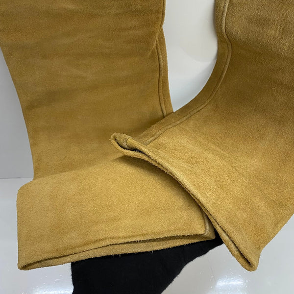 【曜日割引対象外】 リアルマッコイズ JOE McCOY ジョーマッコイ Suede Trousers レザー 305 ボトムスその他 黄色 29×36サイズ 201MB-919 VB