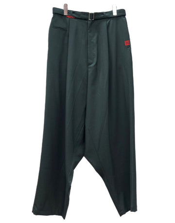 メゾンミハラヤスヒロ Maison MIHARA YASUHIRO 21SS Oversized Saruel Wool Pants オーバーサイズ サルエル ウール パンツ ジップフライ ベルト スラックス MMY 灰 ロゴ A06PT031 ボトムスその他 グレー サイズ 46 104MB-401