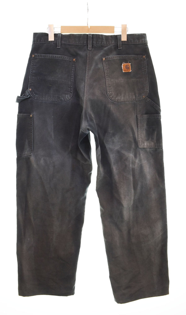 カーハート Carhartt  USA製 ダブルニー ペインター パンツ GOODフェード 黒 ボトムスその他 ブラック 34 103MB-376