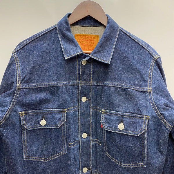 【曜日割引対象外】 リーバイス Levi's 90's 71507XX 日本製 95年製 赤耳 濃紺 ジャケット ブルー 40サイズ 201MT-4856 VB
