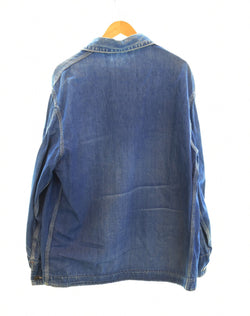 ヴィンテージ Vintage 50s 60s UNKNOWN DENIM COVERALL デニム カバーオール SANFORIZED ワーク ジャケット 4つポケット STORE BRAND ストアブランド  ジャケット ブルー 103MT-2068