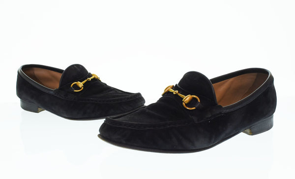 グッチ GUCCI SPORT SUEDE NERO スウェード ネロ ホースビット ローファー  110 0009 メンズ靴 ローファー ブラック 43 1/2 103S-1134
