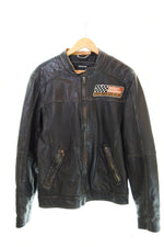 ハーレーダビットソン HARLEY DAVIDSON 13VM HAVOC LEATHER JACKET レザージャケット 黒 97153-13VM ジャケット ブラック Mサイズ 103MT-1036