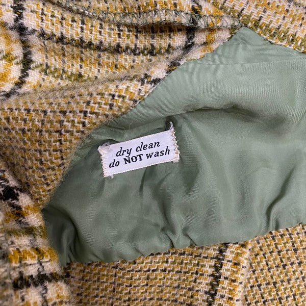 【曜日割引対象外】 ペンドルトン PENDLETON 60's Wool Open Collar Shirt 開襟 チェック 長袖シャツ 黄色 XLサイズ 201MT-3720 VB