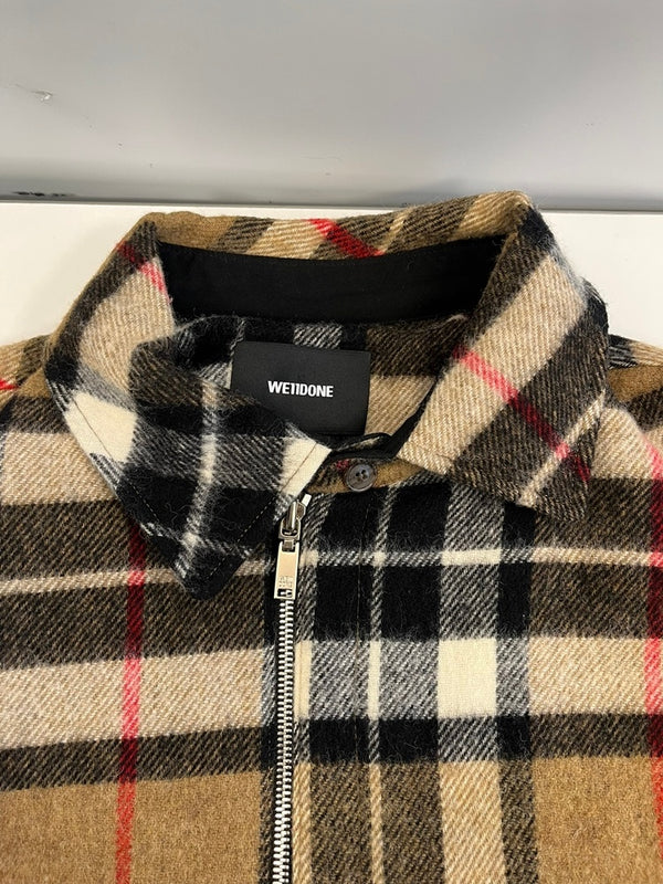 ウェルダン WE11DONE CHECK ANORAK WOOL SHIRT チェック アノラック ウールシャツ ジャケット BL3-20-910RM04 ジャケット ブラウン Mサイズ 101MT-5067