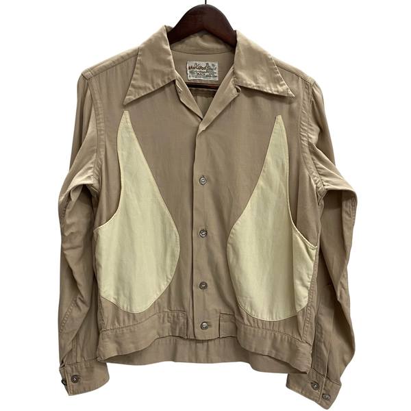 【曜日割引対象外】 ヴィンテージ vintage 40's The KANGAROO SHIRT by MACK カンガルーシャツ 長袖シャツ ベージュ Sサイズ 201MT-4577 VB