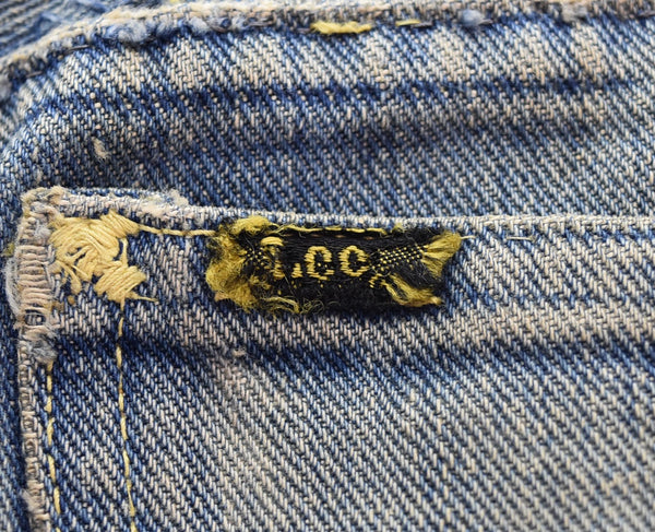 リー Lee 60s Vintage 101Z サイド黒タグ セミオートタロン ボタン裏33 赤耳 60's ヴィンテージ デニム ブルー W38 103MB-679